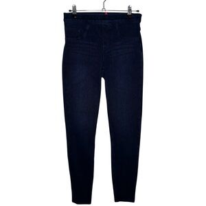 SPANX Dark Wash Jean-Ish Leggings Small Women Skinny Pull On Stretch Blue Jeans